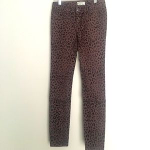 Free People Velvet Leopard Skinny Jean SZ 26